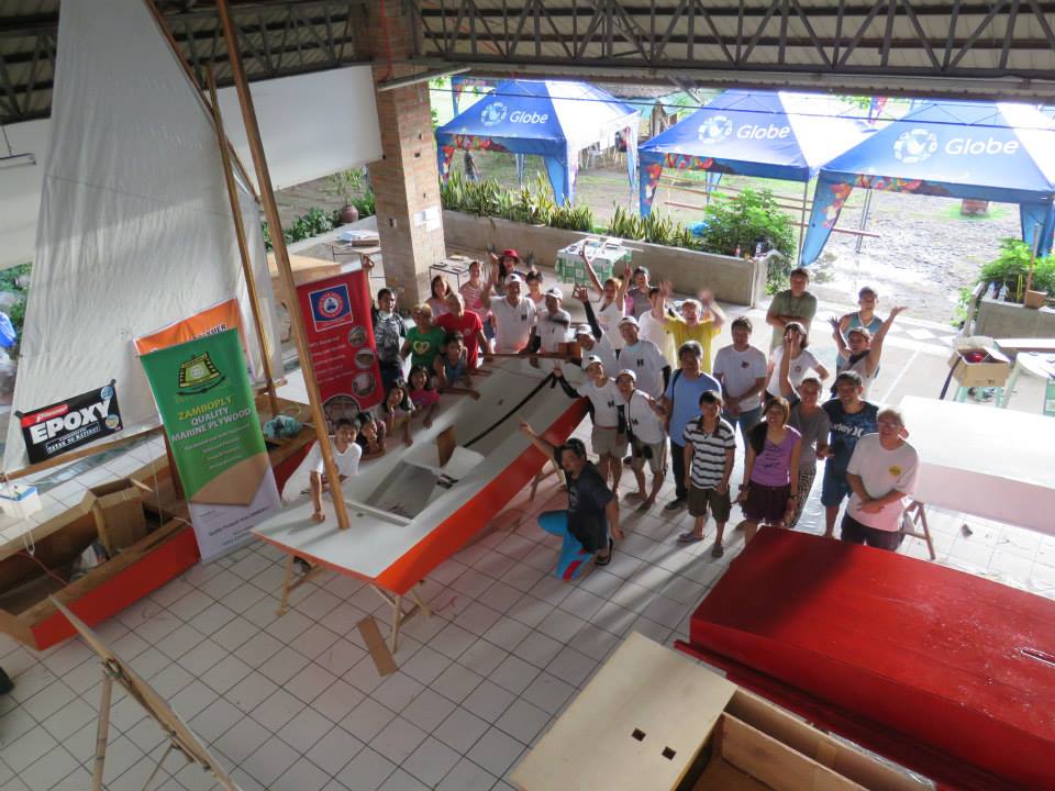 Taal Lake Conservation Centre 2015 - our first oz goose group build in the Philippines was just a start - oz goose sailing boat