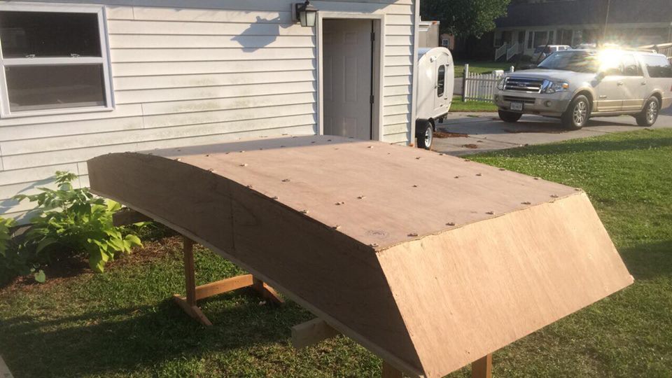 Bottom goes on the hull - South East Virginia Oz Goose Building Group USA